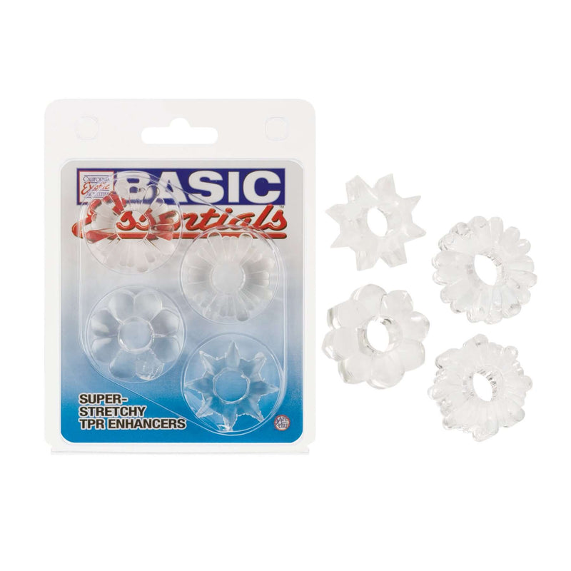 California Exotic Novelties BASIC ESSENTIALS 4 PACK CLEAR at $5.99