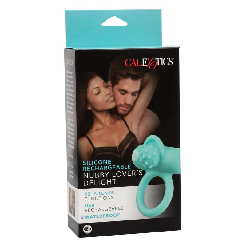 Silicone Recharegable Nubby Lover's Delight Couple's Enhancer Ring