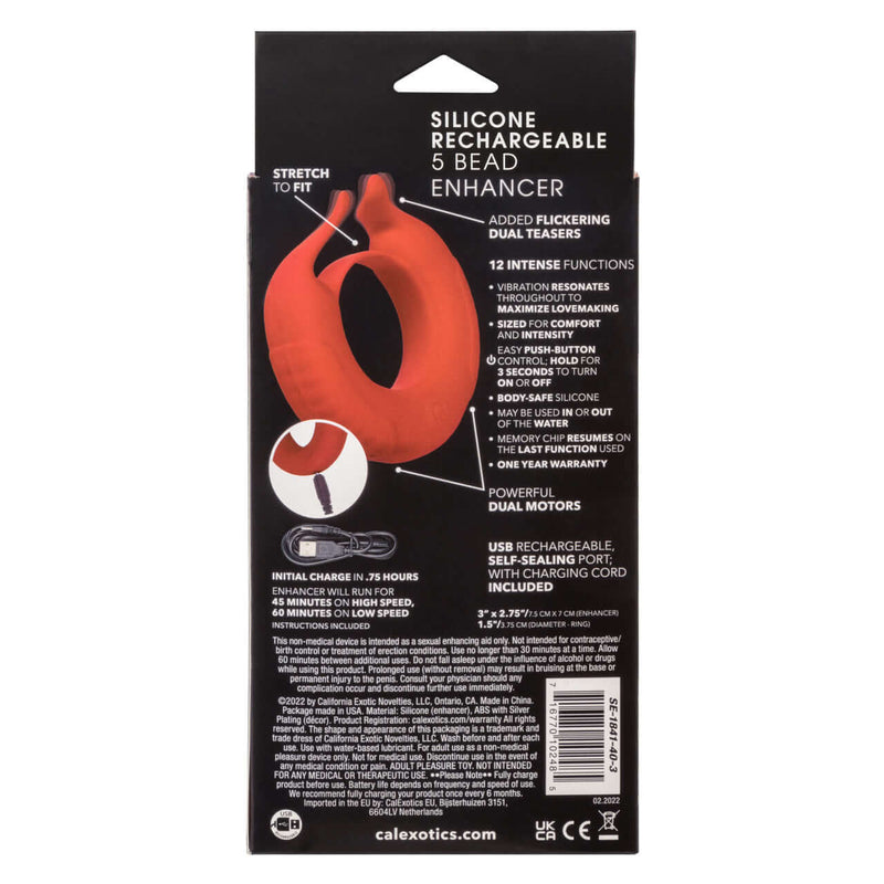 Silicone Rechargeable Taurus Enhancer Cock Ring