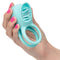 California Exotic Novelties Silicone Rechargeable French Kiss Enhancer Blue Vibrating Cock Ring at $34.99