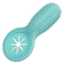 California Exotic Novelties Silicone Rechargeable Elite 12X Enhancer Vibrating Cock Ring, blue color, textured design.