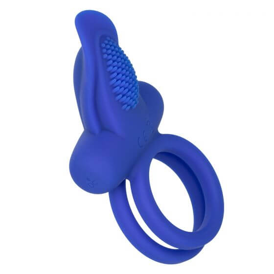 California Exotic Novelties Silicone Rechargeable Dual Pleaser Vibrating Cock Ring at $32.99