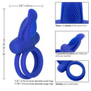 California Exotic Novelties Silicone Rechargeable Dual Pleaser Vibrating Cock Ring at $32.99