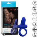 California Exotic Novelties Silicone Rechargeable Dual Pleaser Vibrating Cock Ring at $32.99