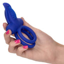 California Exotic Novelties Silicone Rechargeable Dual Pleaser Vibrating Cock Ring at $32.99