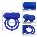 Silicone Rechargeable 10 Beads Maximus Ring Blue