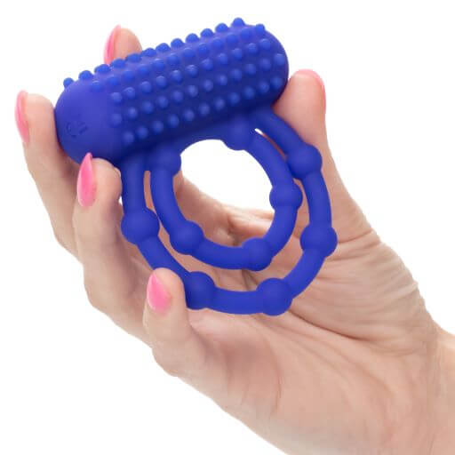 Silicone Rechargeable 10 Beads Maximus Ring Blue