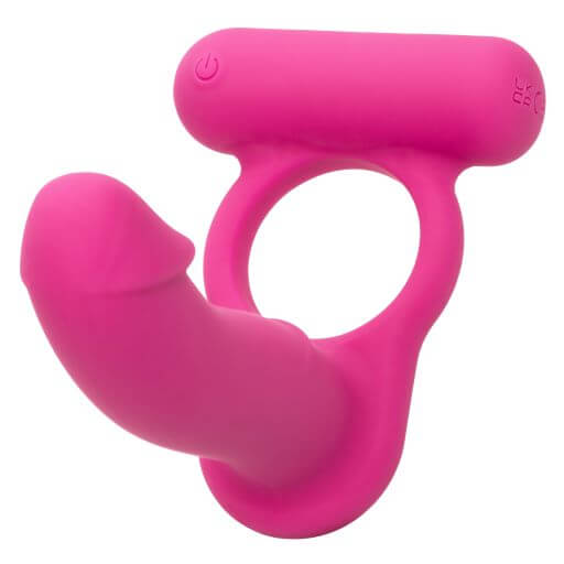 Silicone Rechargeable Double Diver Vibrating Cock Ring - Pleasure Toy