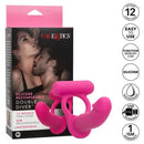 Silicone Rechargeable Double Diver Vibrating Cock Ring - Pleasure Toy