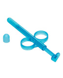 Blue reusable and refillable Lube Tube for precision lubrication by California Exotic Novelties.
