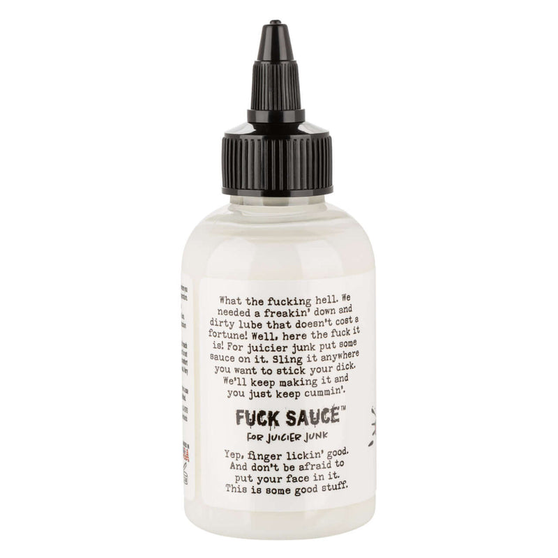 Fuck Sauce Cum Scented Lubricant 4 Oz Bottle by California Exotic Novelties with Text Label