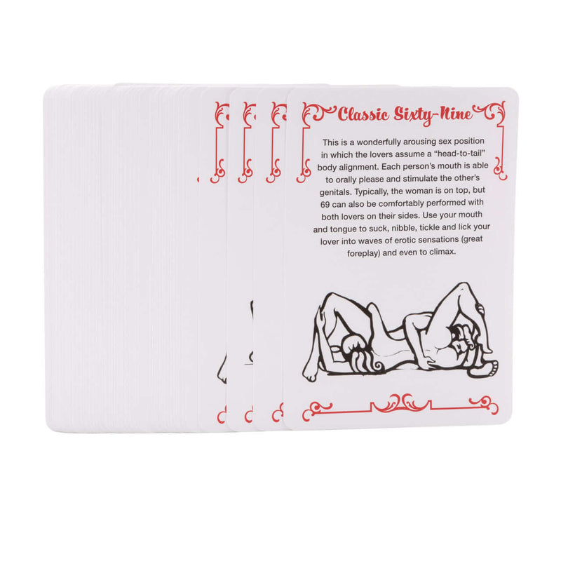 Sweet Seduction Game playing cards showing Classic Sixty-Nine position description and illustration for lovers.
