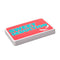 Stack of Sweet Seduction Game cards for couples exploring intimacy and pleasure in a playful way, featuring a red and blue design.