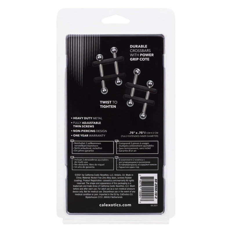 California Exotic Novelties Nipple Grips Power Grip Crossbar Vices at $23.99