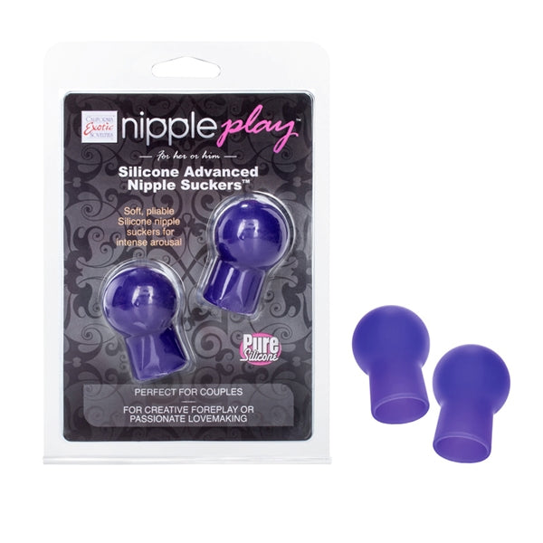 California Exotic Novelties Nipple Play Silicone Advanced Nipple Suckers Purple at $8.99