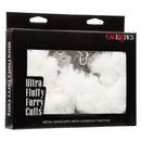 Ultra Fluffy Furry Cuffs White Metal Handcuffs