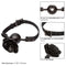 Forbidden Removable Rose Gag - black silicone ball gag with adjustable buckle and removable rose accent for customizable BDSM play