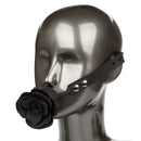 Adjustable ball gag with removable rose accent on mannequin for BDSM play