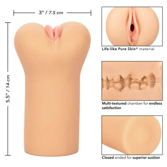 California Exotic Novelties Boundless Vulva Ivory Stroker at $14.99