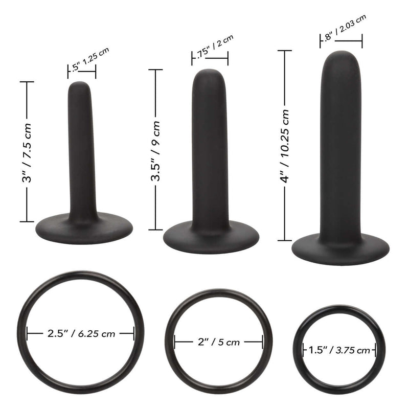 Boundless Silicone Pegging Kit: A Comprehensive Set for Progressive Anal Pleasure by California Exotic Novelties