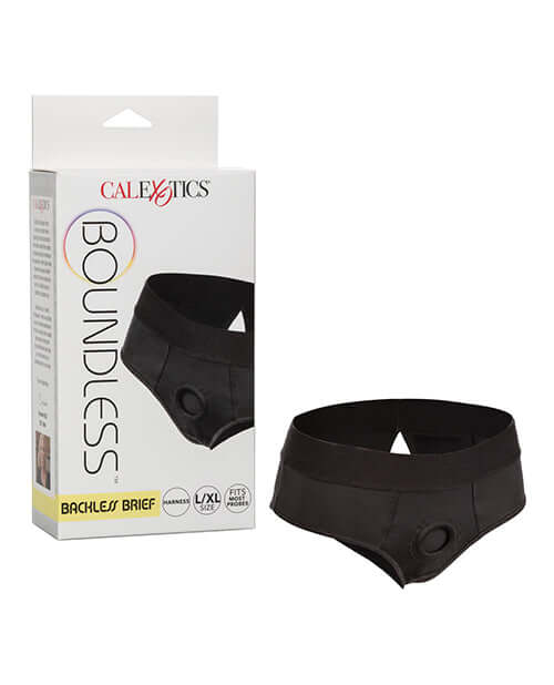 California Exotic Novelties Boundless Backless Brief L/XL Harness Black at $29.99