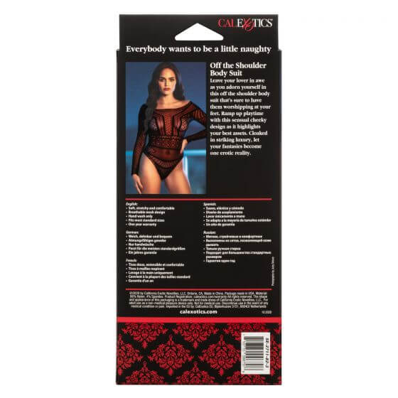 California Exotic Novelties Scandal Off The Shoulder Body Suit at $18.99