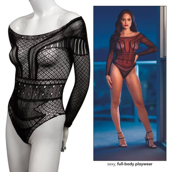 California Exotic Novelties Scandal Off The Shoulder Body Suit at $18.99