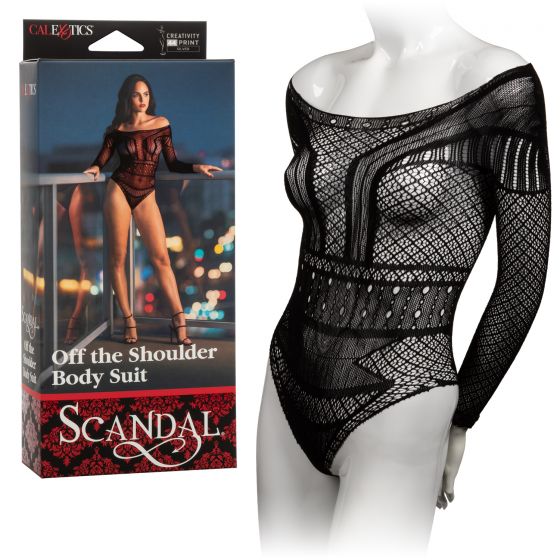 California Exotic Novelties Scandal Off The Shoulder Body Suit at $18.99