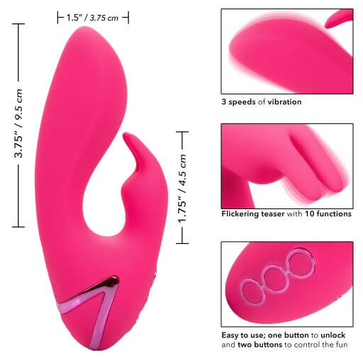 California Dreaming So. Cal Sunshine Pink Rabbit Style Vibrator