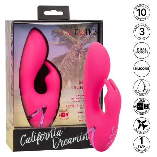 California Dreaming So. Cal Sunshine Pink Rabbit Style Vibrator