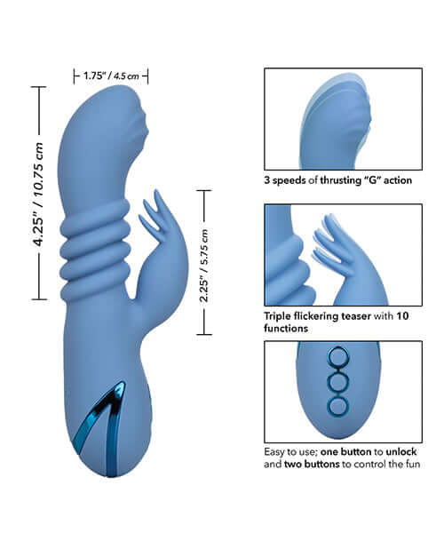 California Exotic Novelties California Dreaming Santa Cruz Coaster Blue Vibrator at $79.99