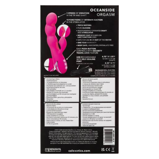 California Exotic Novelties California Dreaming Oceanside Orgasm Pink Vibrator at $79.99