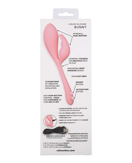California Exotic Novelties Elle Liquid Silicone Bunny Rabbit Style Vibrator at $59.99