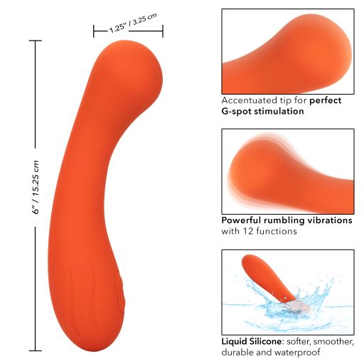 Stella Liquid Silicone G-Wand Orange G-Spot Vibrator