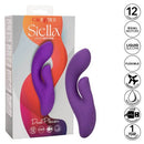 Stella Liquid Silicone Dual Pleaser Purple Rabbit Style Vibrator