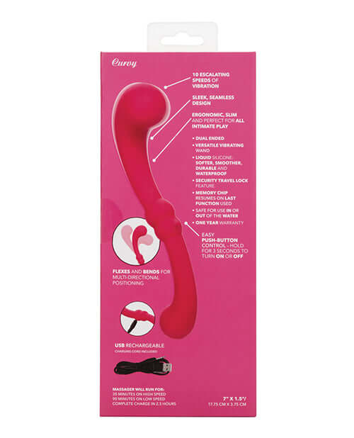 California Exotic Novelties Pretty Little Wands Curvy Pink Vibrator at $59.99