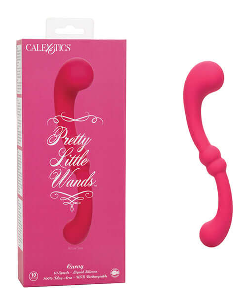 California Exotic Novelties Pretty Little Wands Curvy Pink Vibrator at $59.99