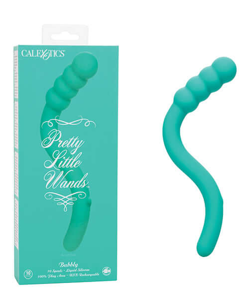 California Exotic Novelties Pretty Little Wands Bubbly Green Vibrator at $59.99