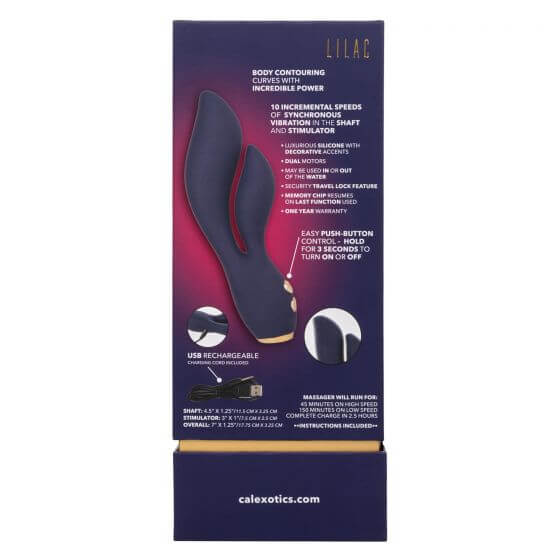 California Exotic Novelties Chic Lilac Rabbit Vibrator at $74.99