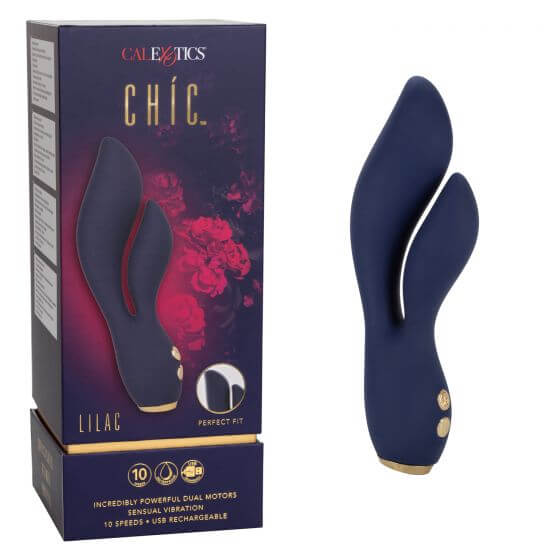 California Exotic Novelties Chic Lilac Rabbit Vibrator at $74.99