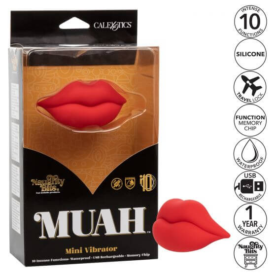 California Exotic Novelties Naughty Bits Muah Mini Vibrator at $34.99