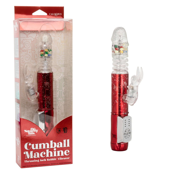 California Exotic Novelties Naughty Bits Cumball Machine Thrusting Jack Rabbit Vibrator at $59.99