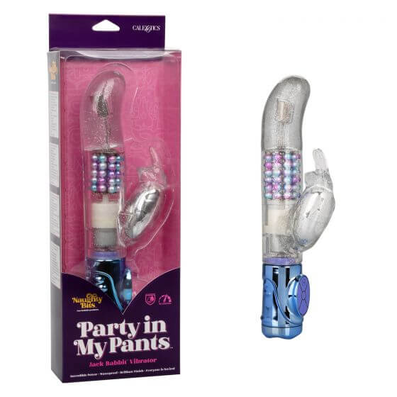 California Exotic Novelties Naughty Bits Party In My Pants Jack Rabbit Vibrator at $49.99