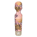 Vibrant Naughty Bits WTF Wand with leopard print design from California Exotic Novelties, featuring a wide flexible head.