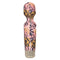 Pink and gold patterned personal massager with a flexible head and powerful motor for personalized vibration pleasure.