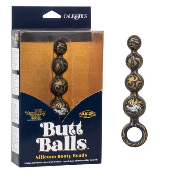 California Exotic Novelties NAUGHTY BITS BUTT BALLS SILICONE BOOTY BEADS at $27.99