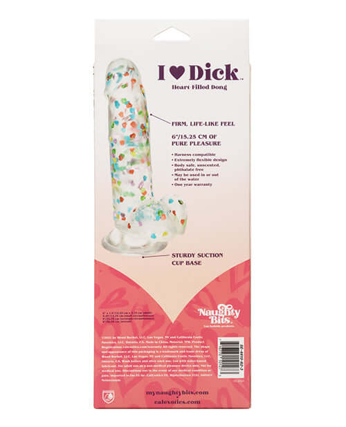 California Exotic Novelties Naughty Bits I Love Dick Heart Filled Dong at $26.99