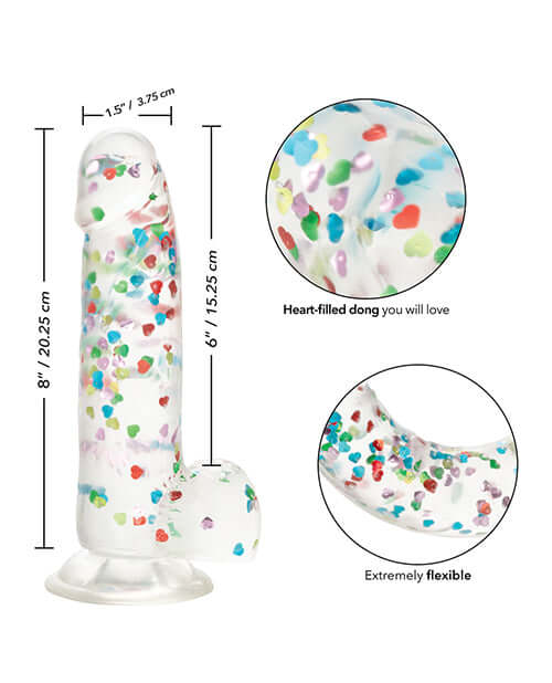 California Exotic Novelties Naughty Bits I Love Dick Heart Filled Dong at $26.99