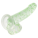 Naughty Bits I Leaf Dick Glow In The Dark Weed Leaf Dong with suction cup base and textured shaft