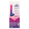 Packaging of Naughty Bits Ombre Hombre XL Vibrating Dildo displaying product features and glittery finish